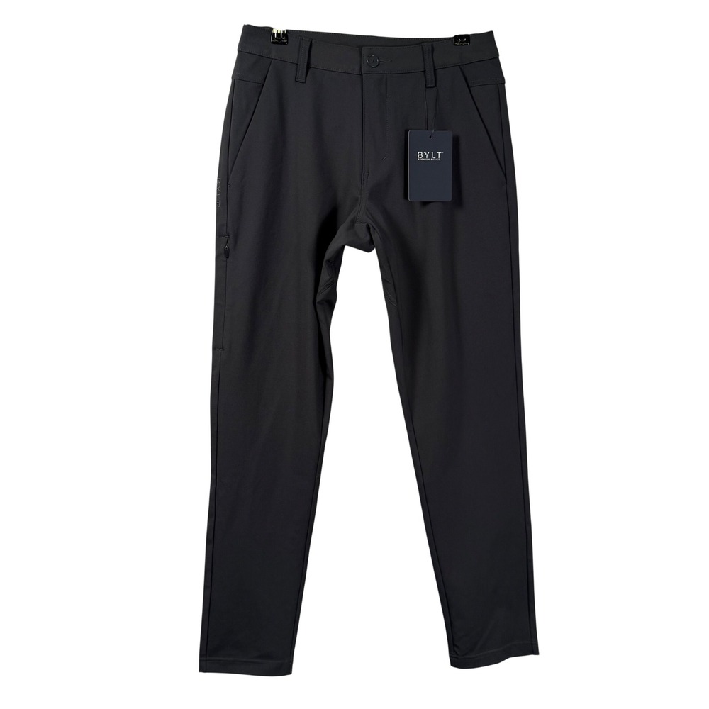 BYLT Everyday Pant 2.0 Slim‎ Fit Dark Charcoal Stretch Zip Pocket Mens 31 NWT